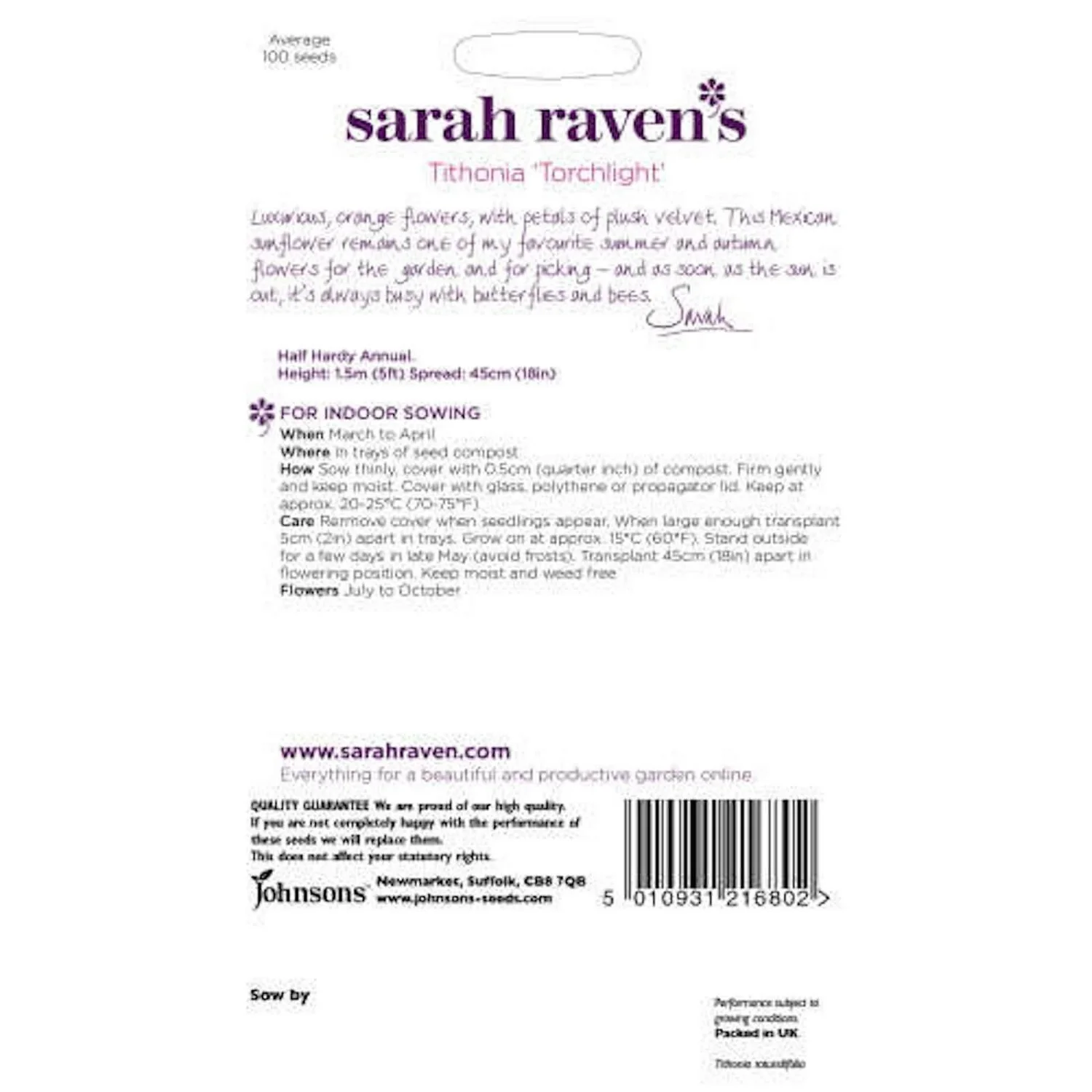 Sarah Ravens Tithonia Torchlight Seeds 4 Sarah Ravens Tithonia Torchlight Seeds - Image 2