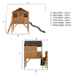 Mercia Honeysuckle Playhouse With Tower And Slide -Elise Bloom 12806775 1674949338419444
