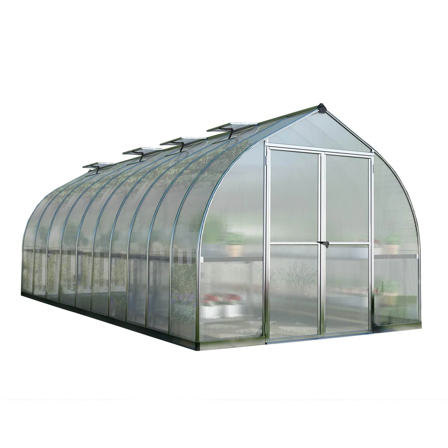 Palram 8 X 20 Silver Canopia Bella Greenhouse 3 Palram 8 X 20 Silver Canopia Bella Greenhouse