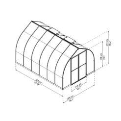 Palram 8 X 12ft Canopia Bella Greenhouse - Silver 21 Palram 8 X 12ft Canopia Bella Greenhouse - Silver -Elise Bloom 12806866 2034833196567524