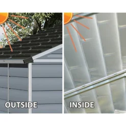 8x12ft Palram SkyLight Dark Grey Apex Shed 7 8x12ft Palram SkyLight Dark Grey Apex Shed -Elise Bloom 12807226 1364833204390324