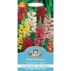 Mr. Fothergill's Antirrhinum Rust Resistant Mixed (Antirrhinum Majus) Seeds
