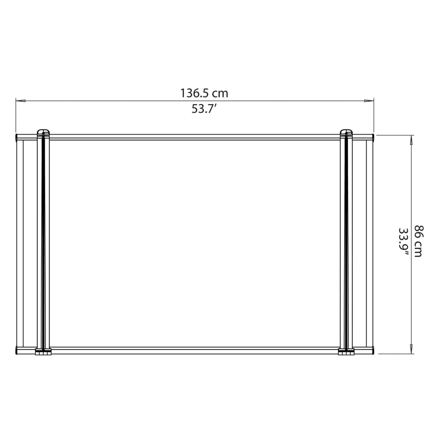 Palram - Canopia Canopy Neo 1350 Grey Twinwall 9 Palram - Canopia Canopy Neo 1350 Grey Twinwall - Image 7
