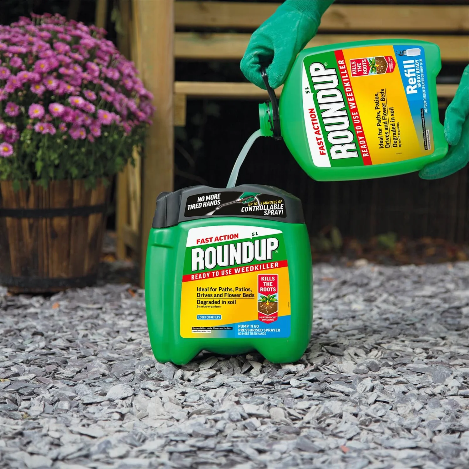 Roundup Total Ready To Use Pump N Go Weedkiller Refill - 5L 5 Roundup Total Ready To Use Pump N Go Weedkiller Refill - 5L - Image 3