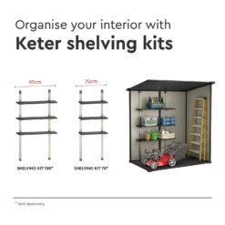 Keter Manor 6 X 4ft Outdoor Garden Pent Storage Shed - Beige/Brown 18 Keter Manor 6 X 4ft Outdoor Garden Pent Storage Shed - Beige/Brown -Elise Bloom 12808002 1605036177192040