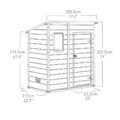 Keter Manor 6 X 4ft Outdoor Garden Pent Storage Shed - Beige/Brown 21 Keter Manor 6 X 4ft Outdoor Garden Pent Storage Shed - Beige/Brown -Elise Bloom 12808002 2075036177226321
