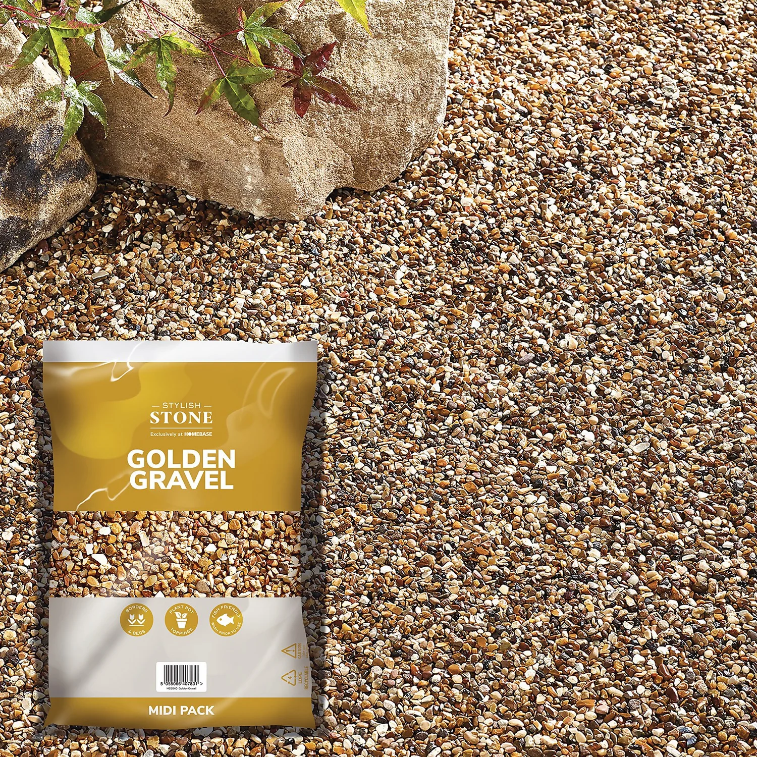 Stylish Stone Golden Gravel - Midi Pack - 9kg 3 Stylish Stone Golden Gravel - Midi Pack - 9kg