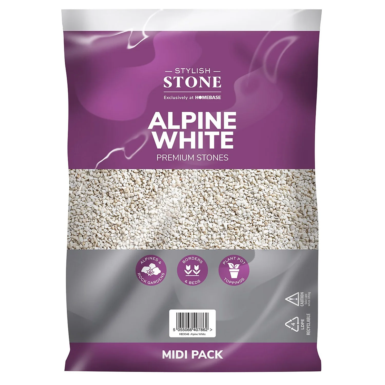 Stylish Stone Premium Alpine White Chippings - Midi Pack - 9kg 5 Stylish Stone Premium Alpine White Chippings - Midi Pack - 9kg - Image 3