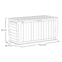 Keter Marvel Plus Outdoor Garden Storage Box 270L - Brown -Elise Bloom 12808515 2804900072272276