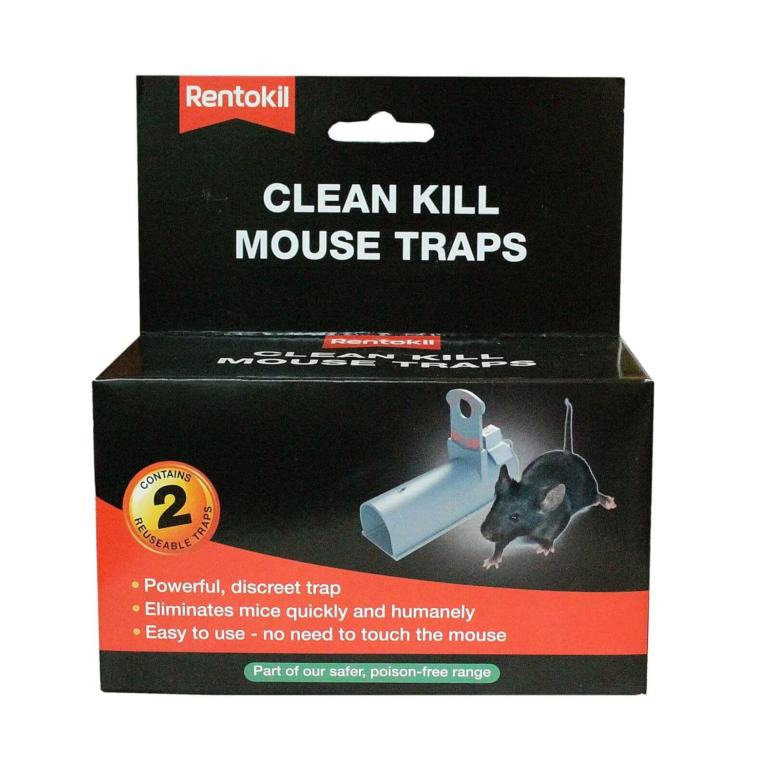 Rentokil Clean Kill Mouse Trap (Pack Of 2) 3 Rentokil Clean Kill Mouse Trap (Pack Of 2)