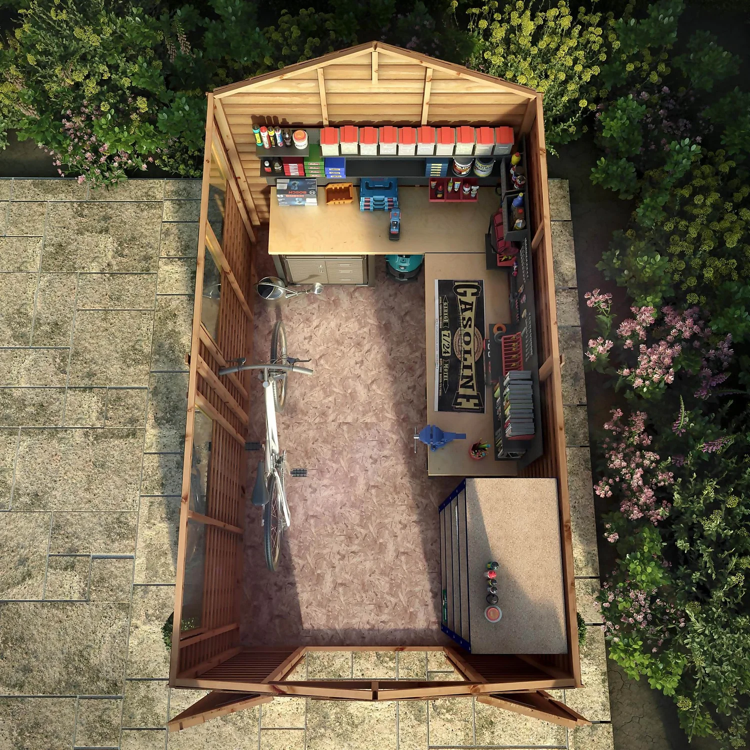 Mercia 10 X 6ft Overlap Double Door Apex Shed 5 Mercia 10 X 6ft Overlap Double Door Apex Shed - Image 3