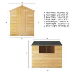 Mercia 7x5ft Overlap Apex Shed 20 Mercia 7x5ft Overlap Apex Shed -Elise Bloom 12809173 5085029433603589