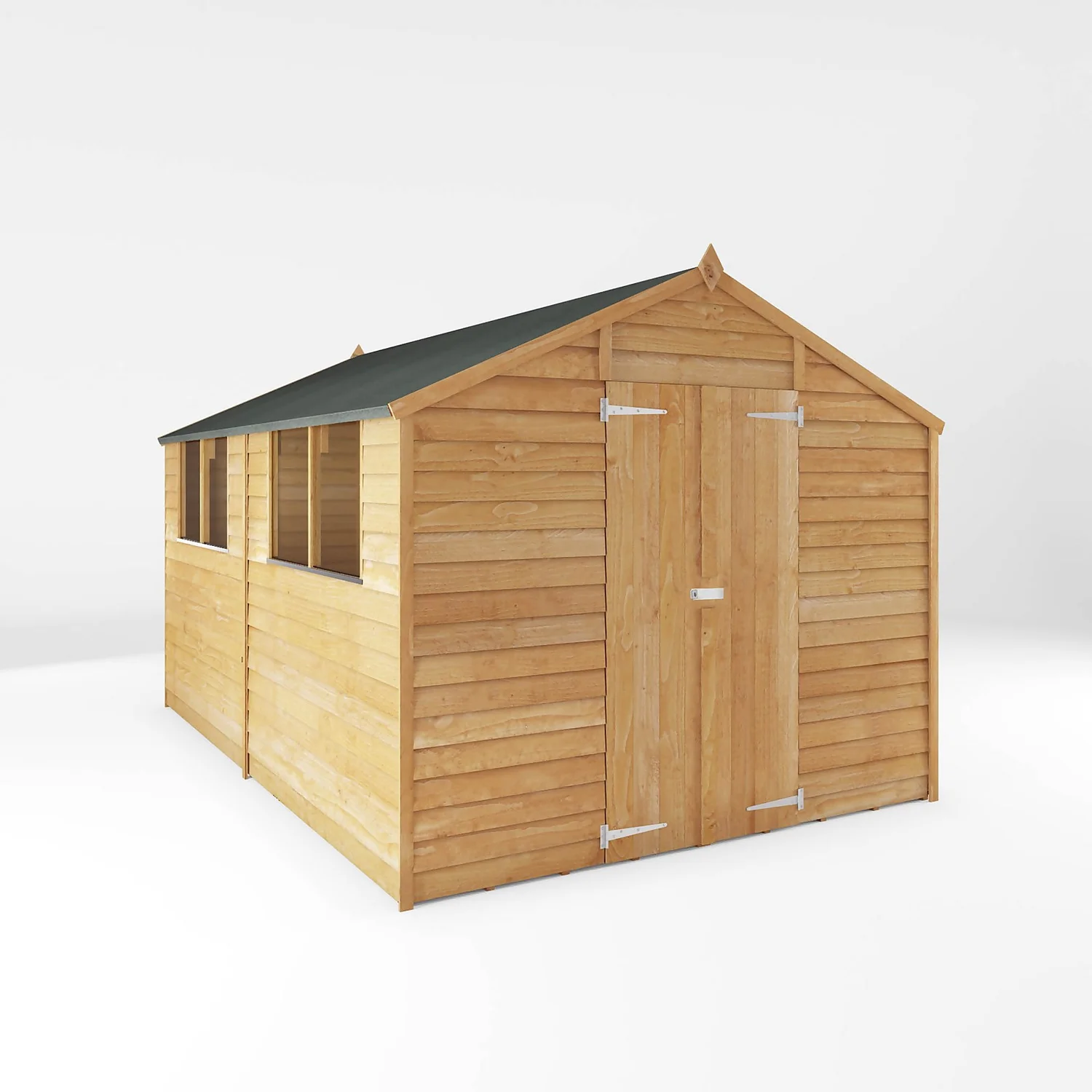 Mercia 12 X 8ft Overlap Double Door Apex Shed 3 Mercia 12 X 8ft Overlap Double Door Apex Shed