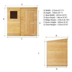 Mercia 7 X 5ft Overlap Pent Shed 21 Mercia 7 X 5ft Overlap Pent Shed -Elise Bloom 12809175 1094976248442181