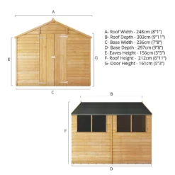 Mercia 10 X 8ft Overlap Double Door Apex Shed 20 Mercia 10 X 8ft Overlap Double Door Apex Shed -Elise Bloom 12809177 3545033314536159