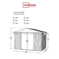 Yardmaster 10x13ft Apex Roof Metal Shed -Elise Bloom 12809570 1714832954364207