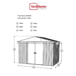 Yardmaster 10x10ft Apex Roof Metal Shed -Elise Bloom 12809571 1664832954962026
