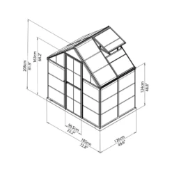 Palram 6 X 4ft Canopia Harmony Greenhouse - Silver 18 Palram 6 X 4ft Canopia Harmony Greenhouse - Silver -Elise Bloom 12809807 6804832957349366