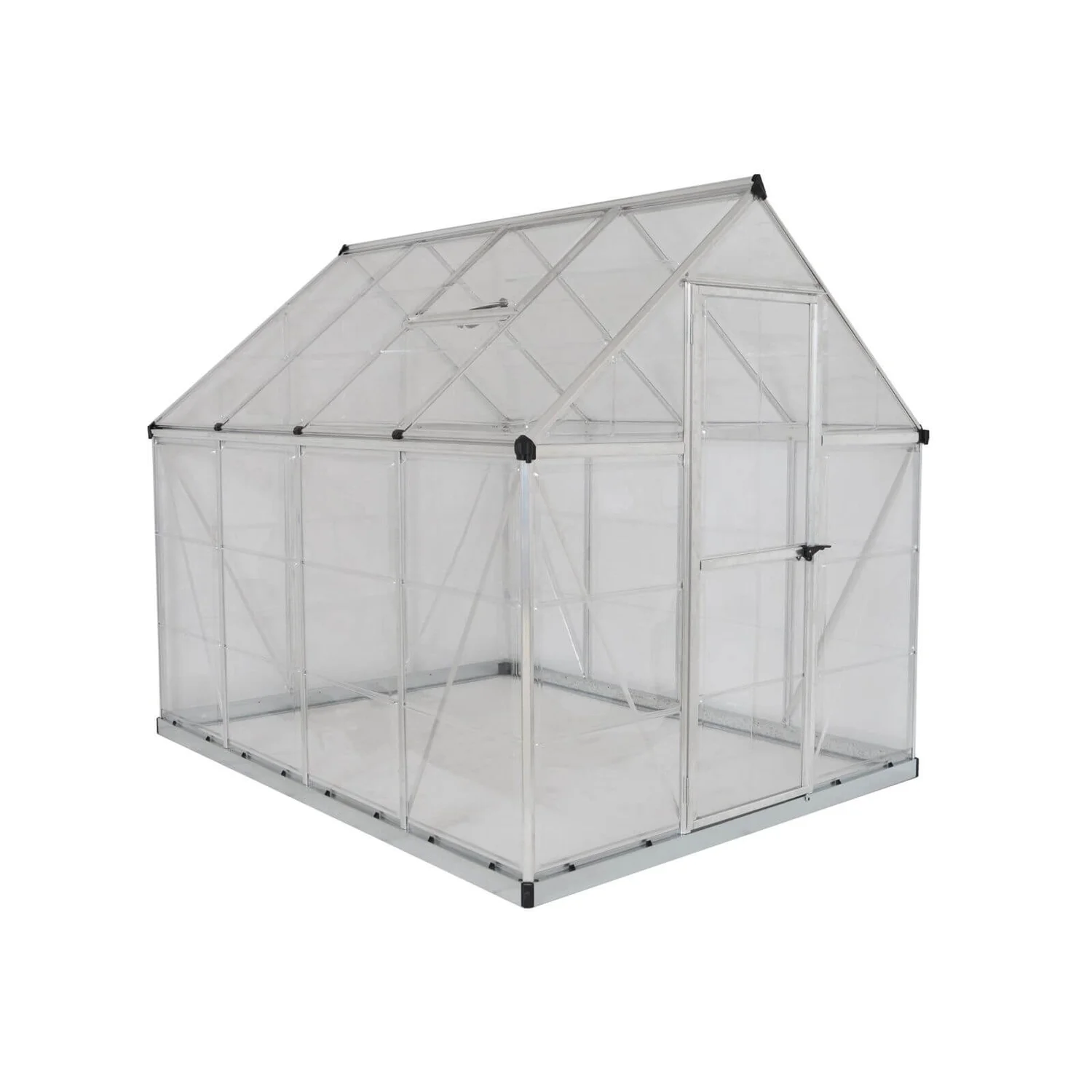 Palram 6 X 8ft Canopia Harmony Greenhouse - Silver 4 Palram 6 X 8ft Canopia Harmony Greenhouse - Silver - Image 2