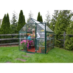 Palram 6 X 8ft Canopia Harmony Greenhouse - Green 14 Palram 6 X 8ft Canopia Harmony Greenhouse - Green -Elise Bloom 12810587 1224833169966470