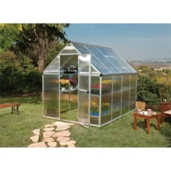 Palram 6 X 8ft Canopia Mythos Greenhouse - Silver 14 Palram 6 X 8ft Canopia Mythos Greenhouse - Silver -Elise Bloom 12810591 3224833169604331