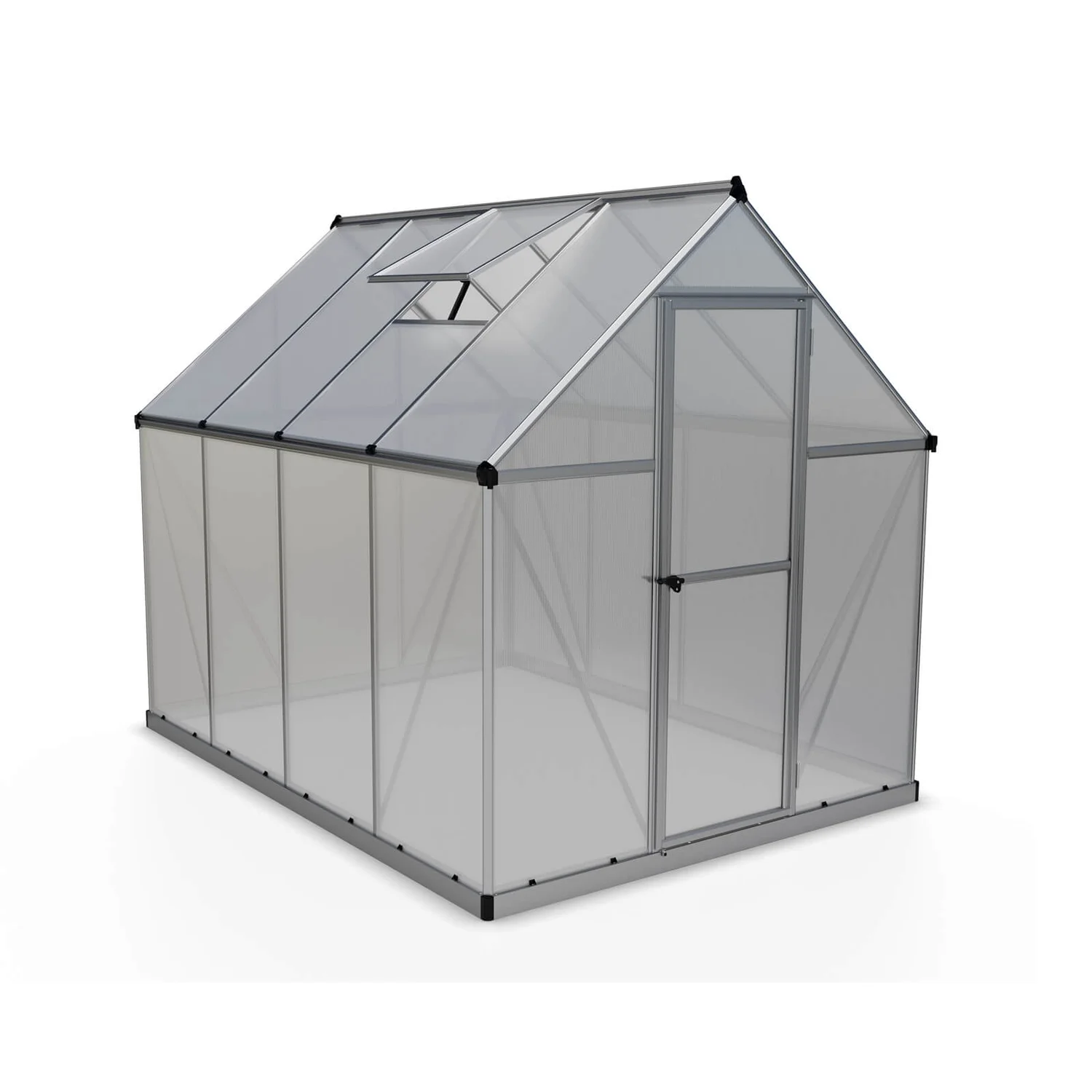 Palram 6 X 8ft Canopia Mythos Greenhouse - Silver 4 Palram 6 X 8ft Canopia Mythos Greenhouse - Silver - Image 2