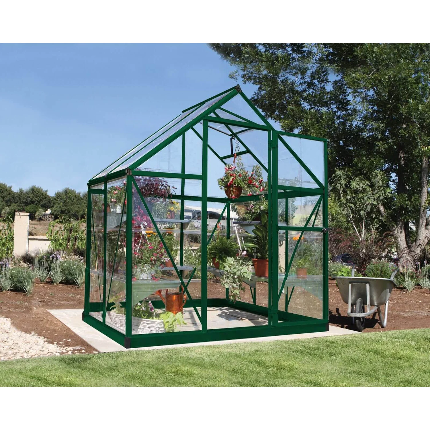 Palram 6 X 4ft Canopia Harmony Greenhouse - Green 4 Palram 6 X 4ft Canopia Harmony Greenhouse - Green - Image 2
