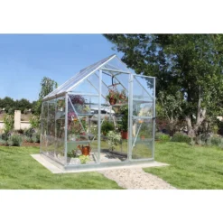 Palram 6 X 6ft Canopia Harmony Greenhouse - Silver -Elise Bloom 12810594 8354845582761670