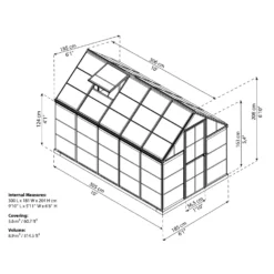 Palram 6 X 10ft Canopia Harmony Greenhouse - Green 19 Palram 6 X 10ft Canopia Harmony Greenhouse - Green -Elise Bloom 12810721 1674832988204576