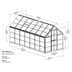 Palram 6 X 14ft Canopia Harmony Greenhouse - Silver -Elise Bloom 12810860 1944833197760477
