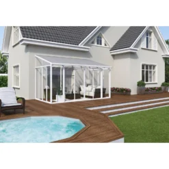 Palram Canopia Sanremo 10 X 14ft Conservatory - White -Elise Bloom 12810862 6094833199766799
