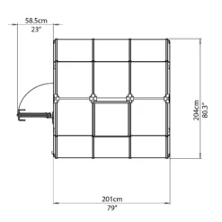 Palram 6 X 6ft Canopia Eco Grow Greenhouse - Green 17 Palram 6 X 6ft Canopia Eco Grow Greenhouse - Green -Elise Bloom 12810863 1644833197223081
