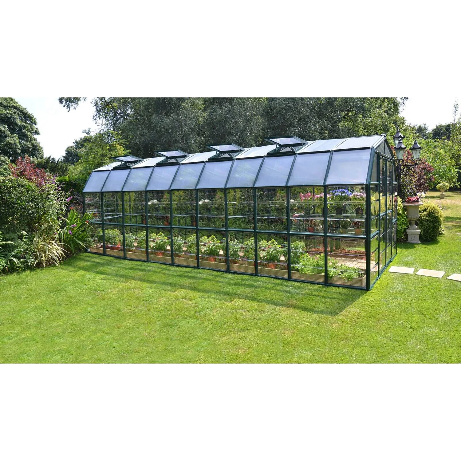 Palram 8 X 20ft Canopia Grand Gardener Greenhouse - Green 4 Palram 8 X 20ft Canopia Grand Gardener Greenhouse - Green - Image 2