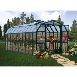 Palram 8 X 20ft Canopia Grand Gardener Greenhouse - Green 14 Palram 8 X 20ft Canopia Grand Gardener Greenhouse - Green -Elise Bloom 12810865 6604833196180521