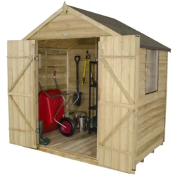 7x5ft Forest Natural Timber Overlap Pent Pressure Treated Wooden Shed 12 7x5ft Forest Natural Timber Overlap Pent Pressure Treated Wooden Shed -Elise Bloom 12810896 9314833194066634