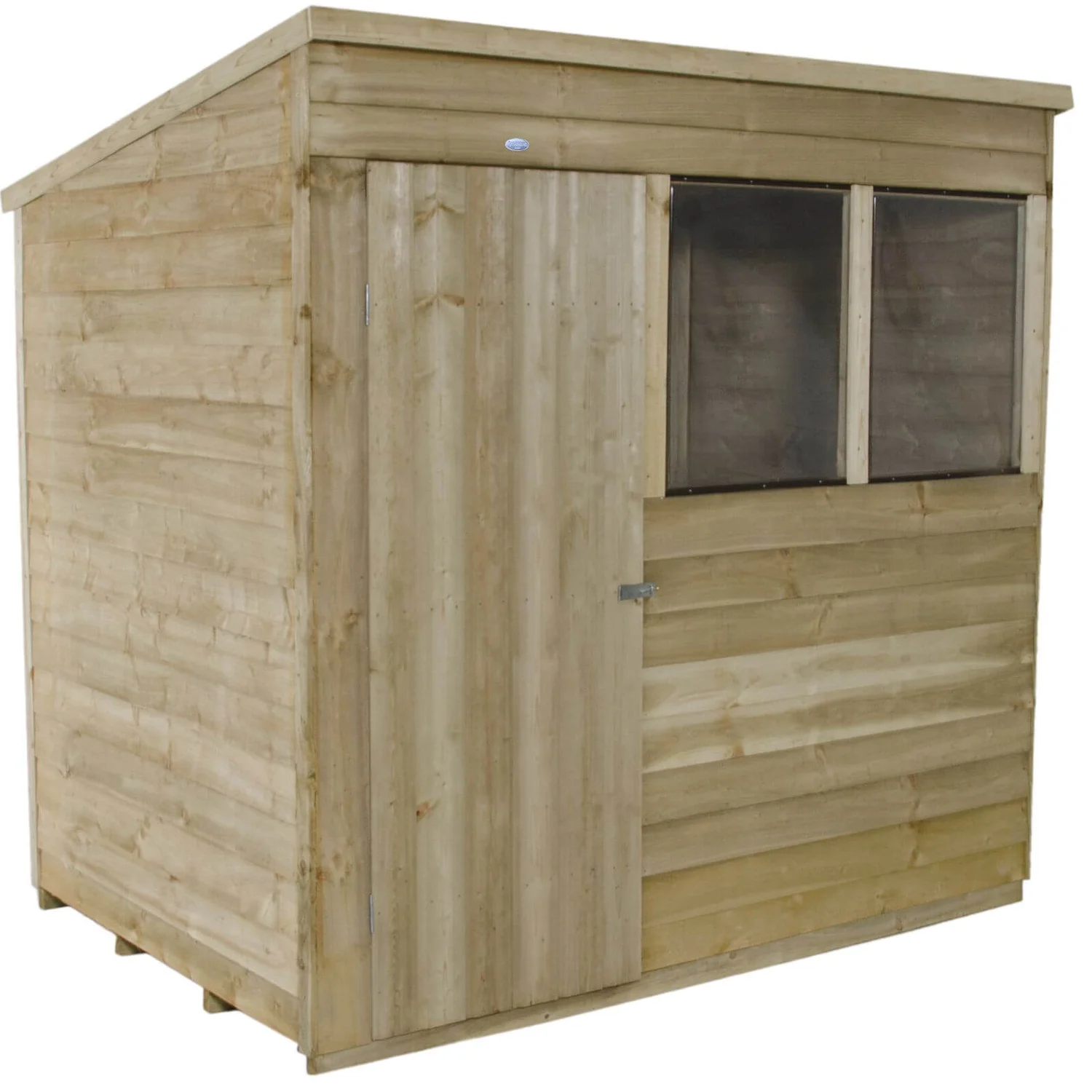 7x5ft Forest Natural Timber Overlap Pent Pressure Treated Wooden Shed 3 7x5ft Forest Natural Timber Overlap Pent Pressure Treated Wooden Shed
