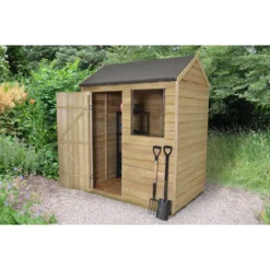 6x4ft Forest Natural Timber Overlap Reverse Apex Wooden Shed 17 6x4ft Forest Natural Timber Overlap Reverse Apex Wooden Shed -Elise Bloom 12810897 2114833194797002