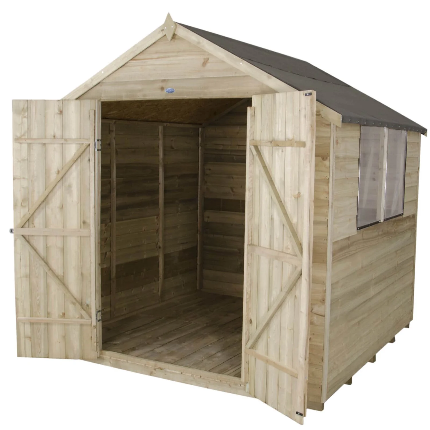 7x7ft Forest Natural Timber Overlap Apex Pressure Treated Wooden Shed 8 7x7ft Forest Natural Timber Overlap Apex Pressure Treated Wooden Shed - Image 6