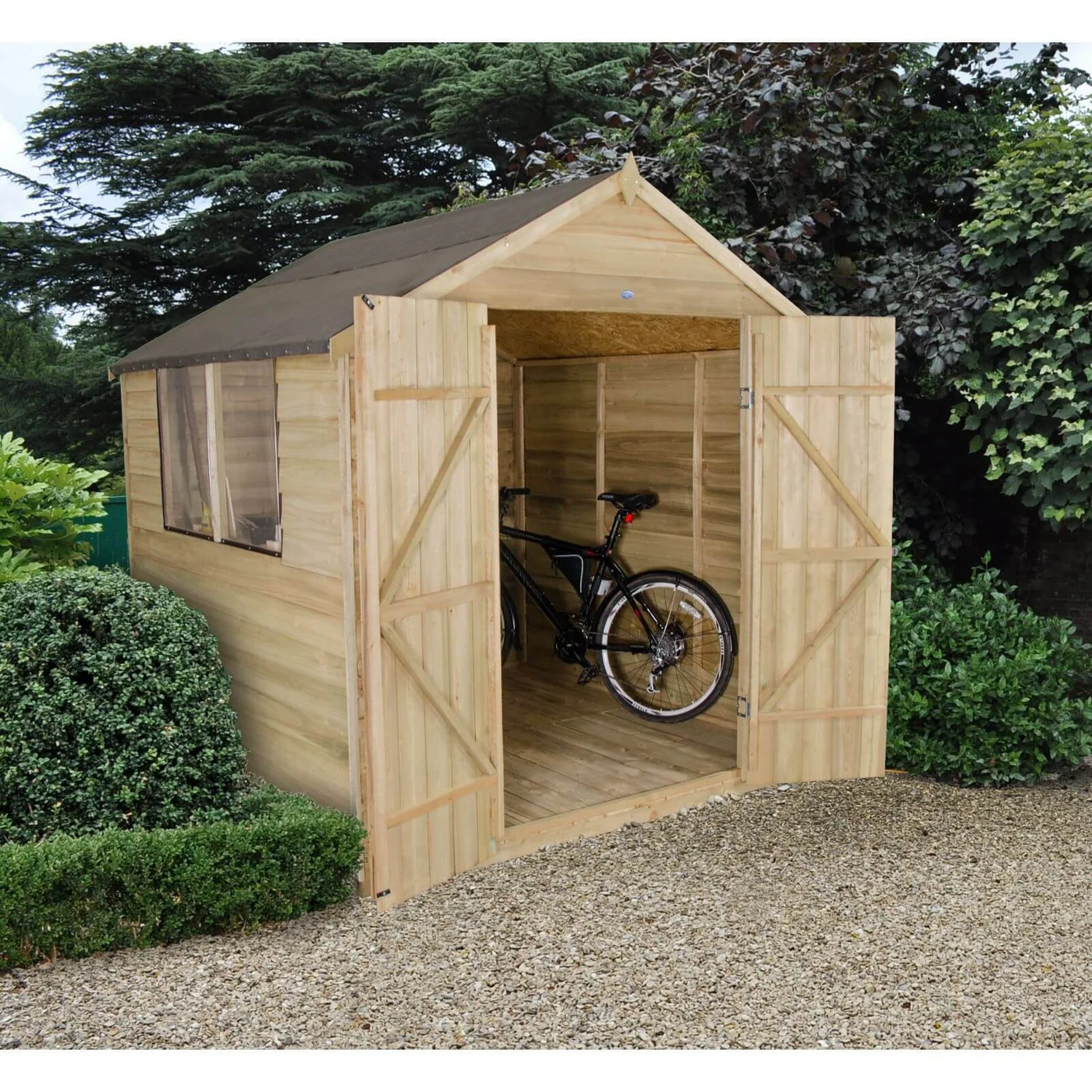 7x7ft Forest Natural Timber Overlap Apex Pressure Treated Wooden Shed 6 7x7ft Forest Natural Timber Overlap Apex Pressure Treated Wooden Shed - Image 4