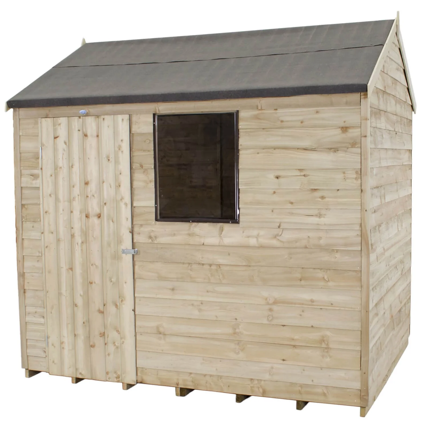8x6ft Forest Natural Timber Overlap Reverse Apex Wooden Shed 3 8x6ft Forest Natural Timber Overlap Reverse Apex Wooden Shed