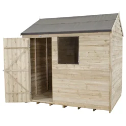 8x6ft Forest Natural Timber Overlap Reverse Apex Wooden Shed 11 8x6ft Forest Natural Timber Overlap Reverse Apex Wooden Shed -Elise Bloom 12810909 8134833192740055