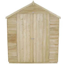 Forest Overlap 8 X 6ft Pressure Treated Apex Shed - Double Door -Elise Bloom 12810912 8984833194461956