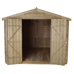 8x12ft Forest Natural Timber Overlap Apex Wooden Workshop -Elise Bloom 12810929 4194833199185594