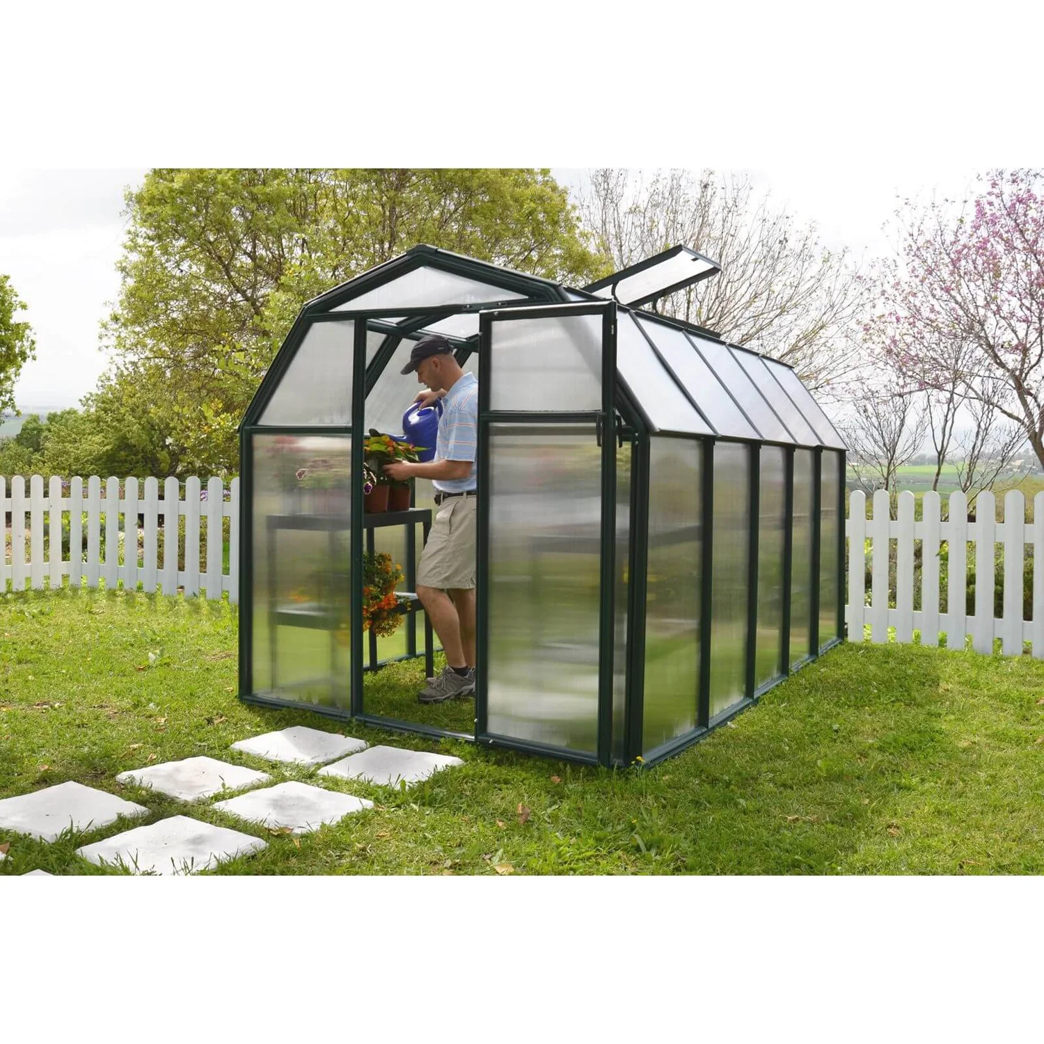 Palram 6 X 10ft Canopia Eco Grow Greenhouse - Green 6 Palram 6 X 10ft Canopia Eco Grow Greenhouse - Green - Image 4