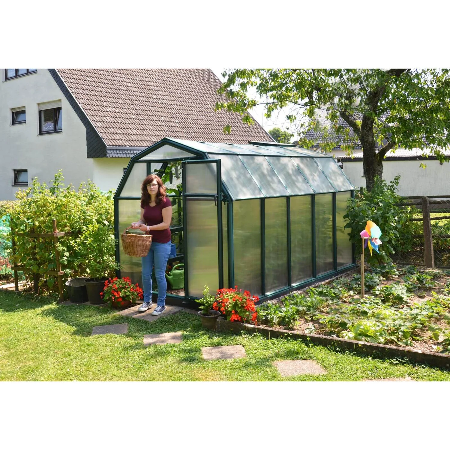 Palram 6 X 10ft Canopia Eco Grow Greenhouse - Green 7 Palram 6 X 10ft Canopia Eco Grow Greenhouse - Green - Image 5