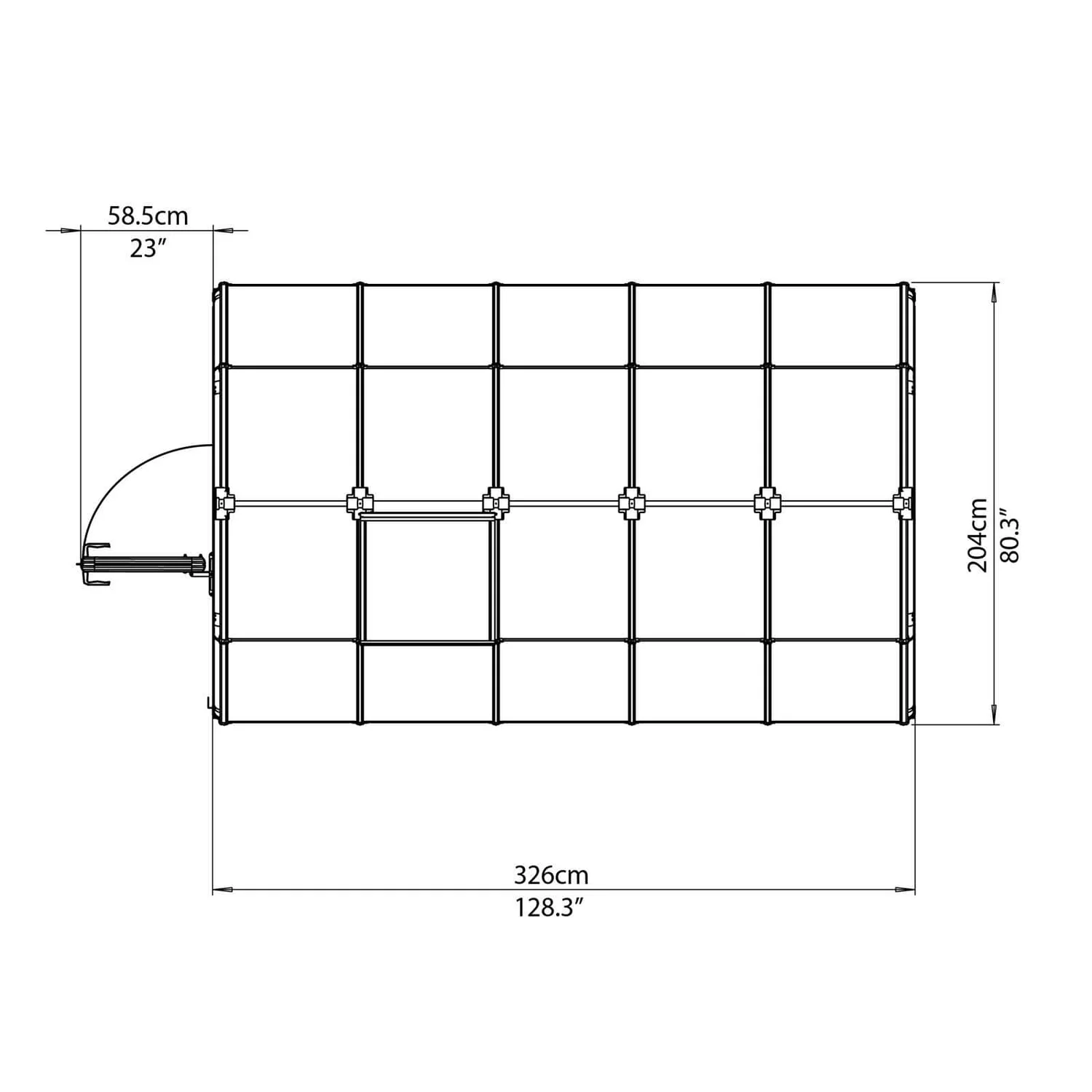 Palram 6 X 10ft Canopia Eco Grow Greenhouse - Green 9 Palram 6 X 10ft Canopia Eco Grow Greenhouse - Green - Image 7