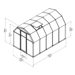 Palram 6 X 10ft Canopia Eco Grow Greenhouse - Green 15 Palram 6 X 10ft Canopia Eco Grow Greenhouse - Green -Elise Bloom 12810957 5684833194951043