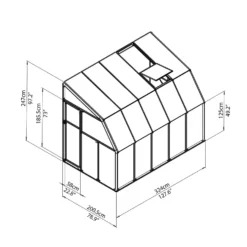 Palram 6 X 10 Ft Canopia Clear Sun Room -Elise Bloom 12810964 9044833201292347