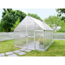Palram 8 X 12ft Canopia Essence Greenhouse - Silver 14 Palram 8 X 12ft Canopia Essence Greenhouse - Silver -Elise Bloom 12810970 2824833196568469
