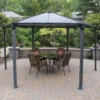 Palram - Canopia Monaco Hexagonal Garden Gazebo Grey 2 Palram - Canopia Monaco Hexagonal Garden Gazebo Grey -Elise Bloom 12810973 1864924172689461